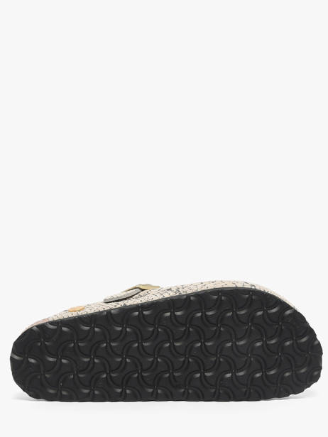 Mules En Cuir Birkenstock Gris women 1033086 vue secondaire 4