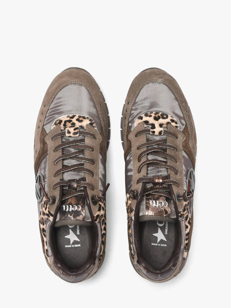 Platform Sneakers Cetti Brown women SRA other view 3
