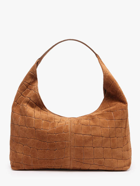 Sac Porté épaule Milano Marron velvet croco CV26061