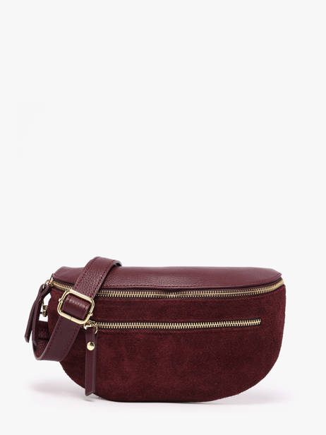 Belt Bag Leather Milano Red velvet caviar VC24111