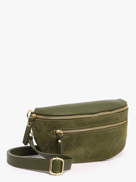 Sac Banane Cuir Milano Vert velvet caviar VC24111 vue secondaire 2