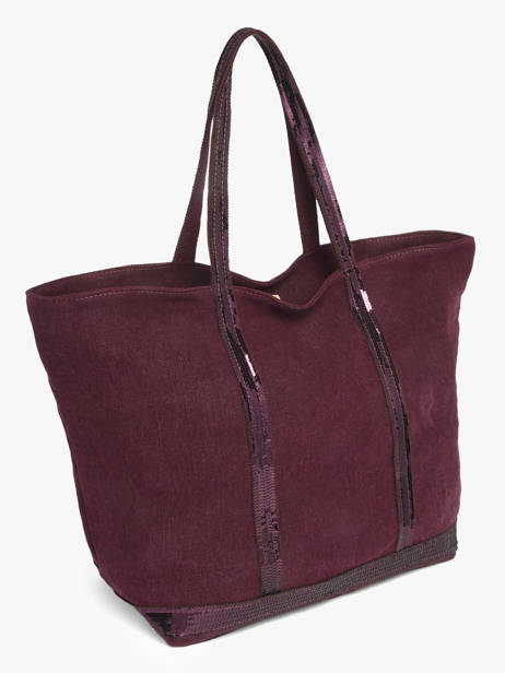 Zipped Linen Tote Bag Le Cabas Sequins Vanessa bruno Red cabas lin 31V40409 other view 1
