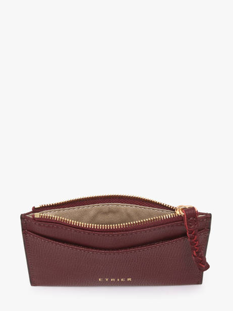 Card Holder Leather Etrier Violet torsade ETOS094M other view 1
