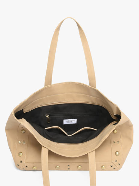 A4 Size Shoulder Bag Eyelet Eyelet Torrow Beige eyelet TEYE01 other view 2
