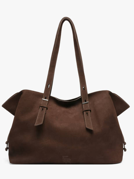A4 Size Shoulder Bag Cavalier Nubuck Leather Etrier Brown cavalier nubuck ECAN215L