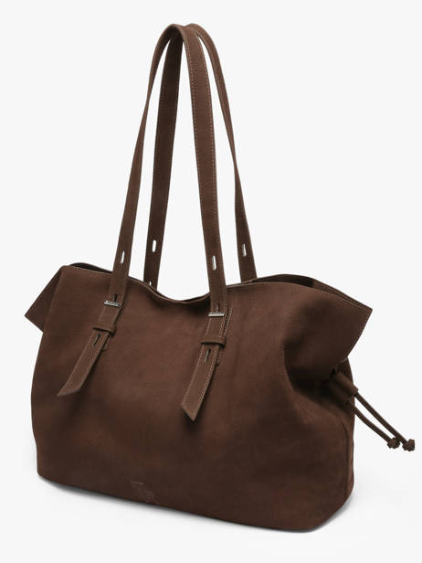 A4 Size Shoulder Bag Cavalier Nubuck Leather Etrier Brown cavalier nubuck ECAN215L other view 2