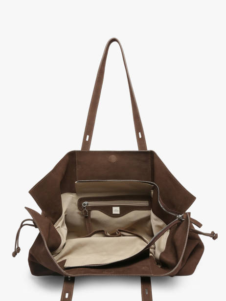 A4 Size Shoulder Bag Cavalier Nubuck Leather Etrier Brown cavalier nubuck ECAN215L other view 4