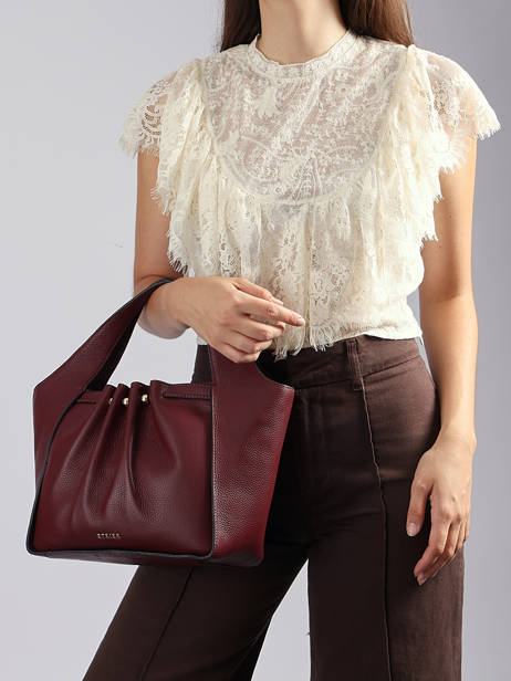 Satchel Foudre Leather Etrier Violet foudre EFOD238M other view 1