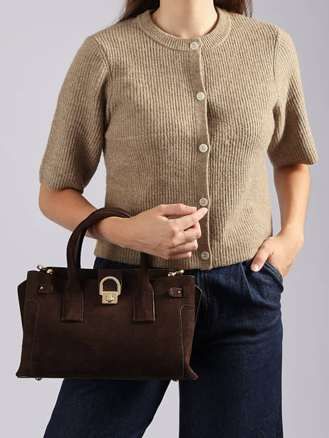 Satchel S Equestre Croco Leather Etrier Brown equestre croco EEQC142S other view 1