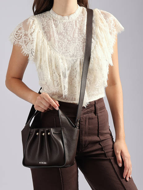 Crossbody Bag Foudre Leather Etrier Brown foudre EFOD238S other view 2