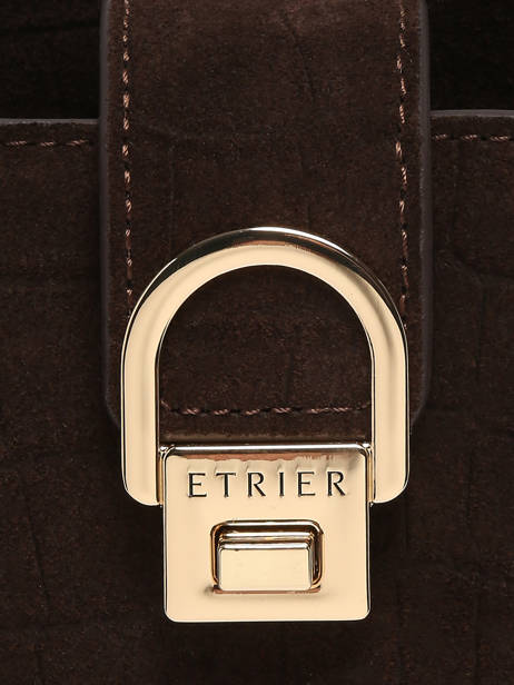 Satchel S Equestre Croco Leather Etrier Brown equestre croco EEQC142S other view 4
