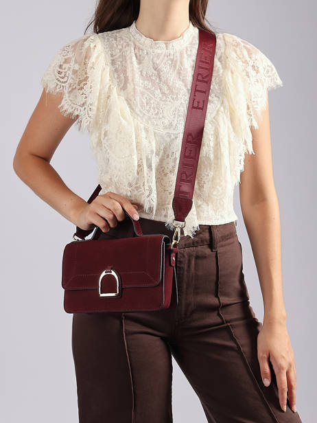 Crossbody Bag S Altesse Suede Etrier Red altesse suede EASU048S other view 1