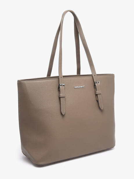 Shopping Bag Saffiano Polyurethane David jones Gray saffiano 5 other view 1