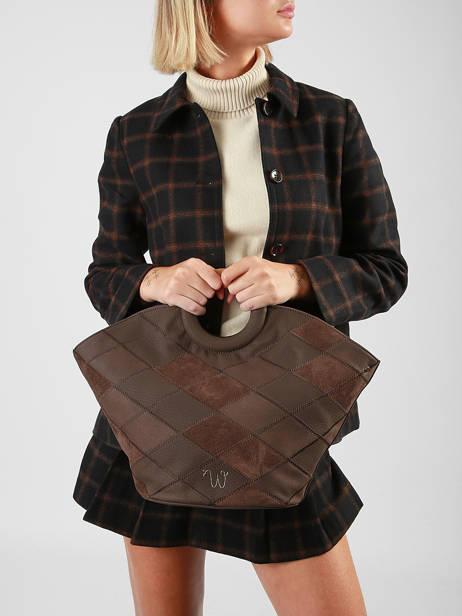 Satchel Neflier Patchwork Woomen Brown neflier patchwork WNET01 other view 1