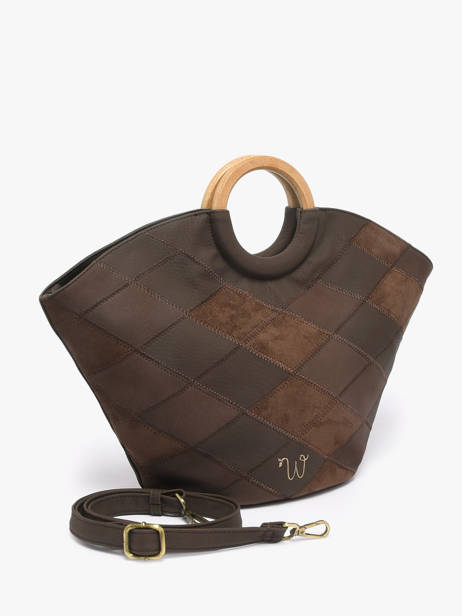 Satchel Neflier Patchwork Woomen Brown neflier patchwork WNET01 other view 3