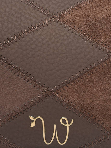 Sac Bandoulière Neflier Patchwork Woomen Marron neflier patchwork WNET45 vue secondaire 3