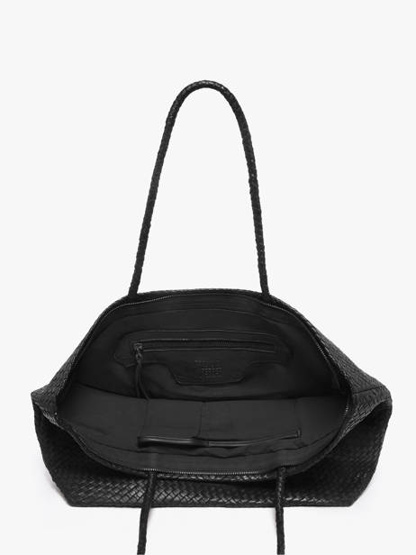 Shoulder Bag A4 Lisbonne Leather Basilic pepper Black lisbonne BLIS02 other view 3