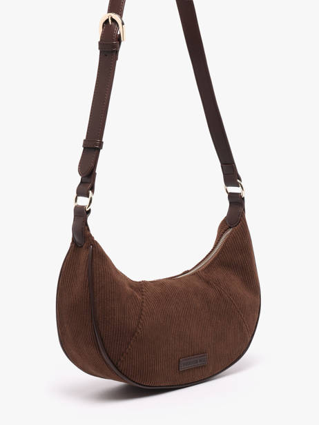 Shoulder Bag Velours Vanessa wu Brown velours MA3036 other view 1