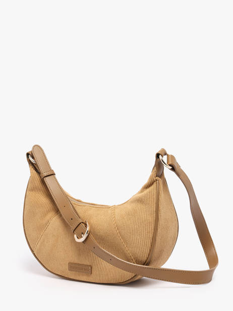 Sac Bandoulière Velours Vanessa wu Beige velours MA3036 vue secondaire 2