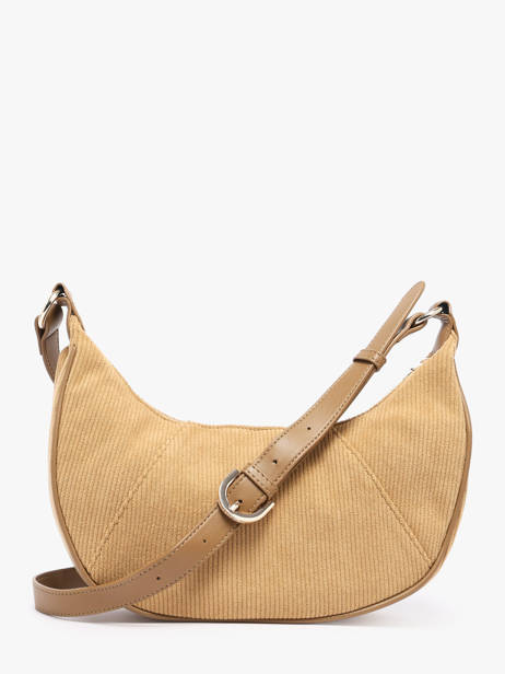 Sac Bandoulière Velours Vanessa wu Beige velours MA3036 vue secondaire 4