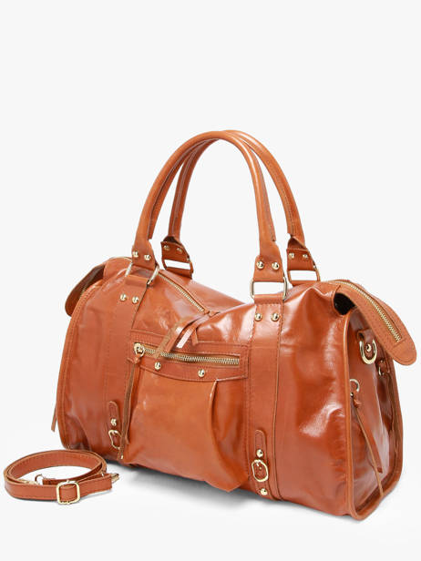 Shoulder Bag Shiny Sauvage Leather Milano Brown shiny sauvage SS24095 other view 1