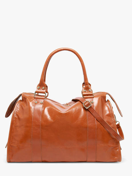 Shoulder Bag Shiny Sauvage Leather Milano Brown shiny sauvage SS24095 other view 3