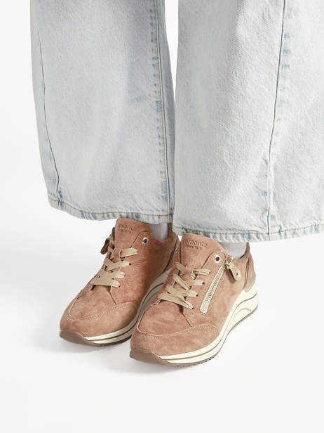 Sneakers Semelle Compensée En Cuir Remonte Beige women 64 vue secondaire 1