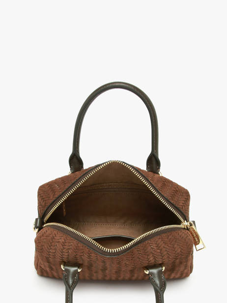 Sac Bandoulière Tresse Cube Cuir Lancaster Marron tresse cube 67 vue secondaire 3