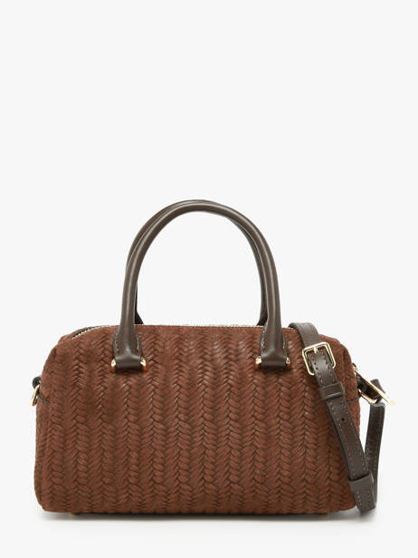 Sac Bandoulière Tresse Cube Cuir Lancaster Marron tresse cube 67 vue secondaire 4