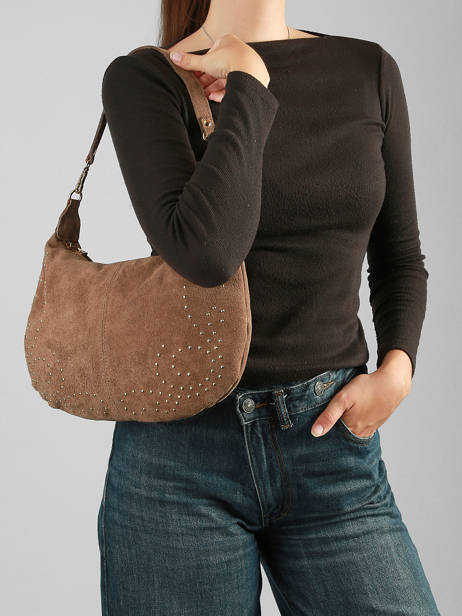 Shoulder Bag Velvet Milano Gray velvet VE26061 other view 1