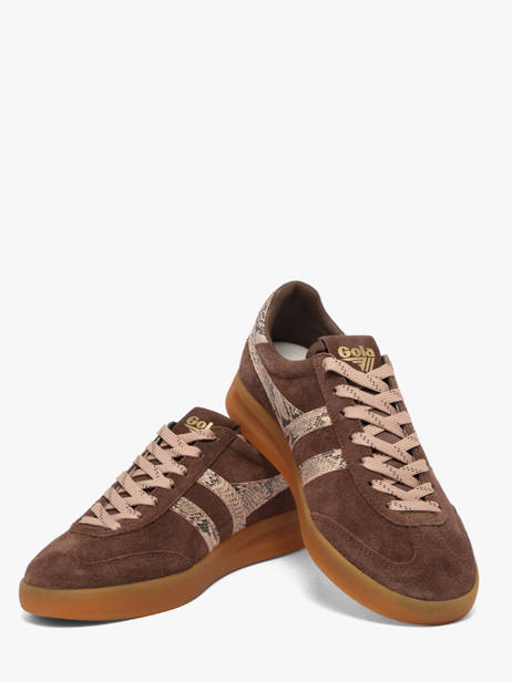 Sneakers In Leather Gola Brown women CLB919CL other view 2