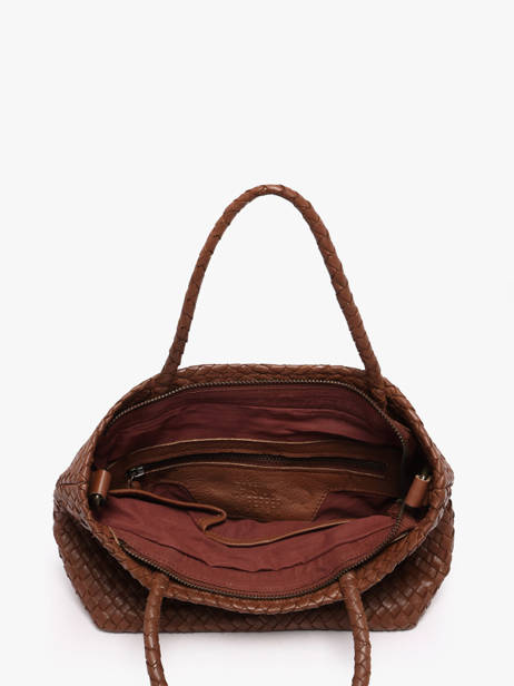 Sac Bandoulière Lisbonne Cuir Basilic pepper Marron lisbonne BLIS01 vue secondaire 3