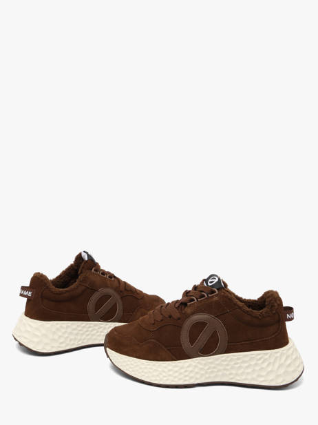 Platform Sneakers In Leather No name Brown women NNVESC04 other view 2