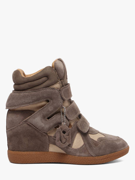 Wedge Sneakers Mavis In Leather Steve madden Gray women 11005696