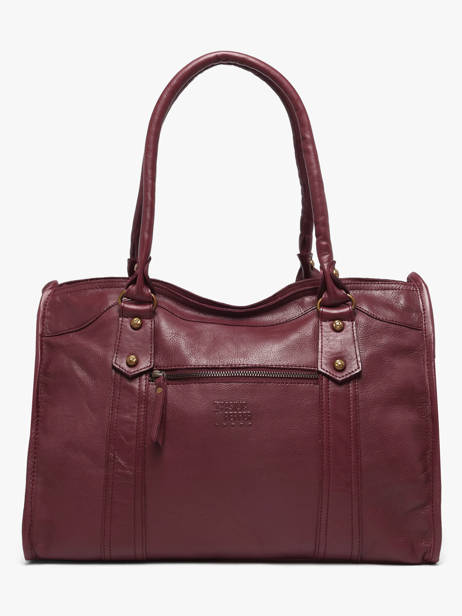Shoulder Bag Cow A4 Leather Basilic pepper Red cow BCOW31