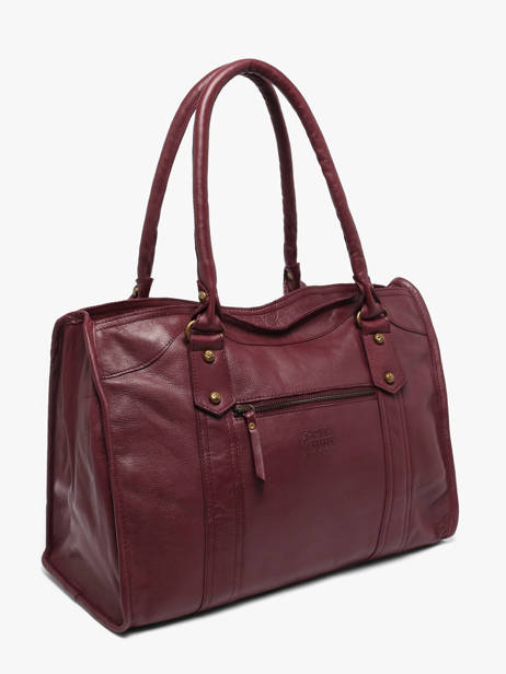 Shoulder Bag Cow A4 Leather Basilic pepper Red cow BCOW31 other view 1