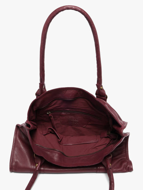 Shoulder Bag Cow A4 Leather Basilic pepper Red cow BCOW31 other view 3