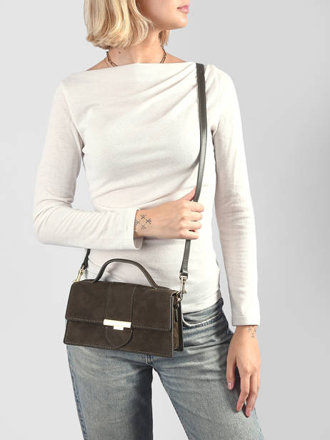 Sac Bandoulière Suede Ily Cuir Lancaster Vert suede ily 10 vue secondaire 1