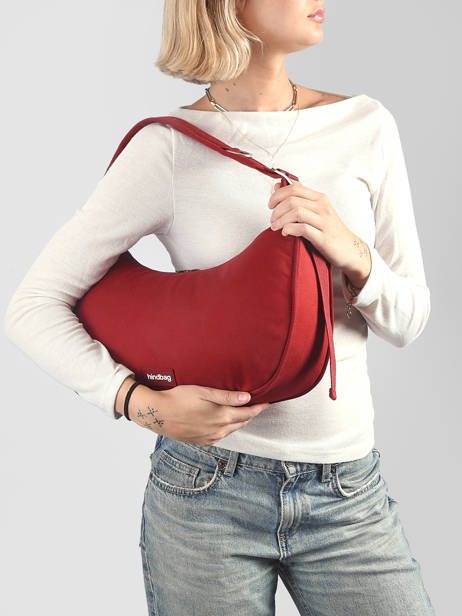 Sac Porté épaule Bianca Coton Hindbag Rouge best seller BIANCA vue secondaire 1