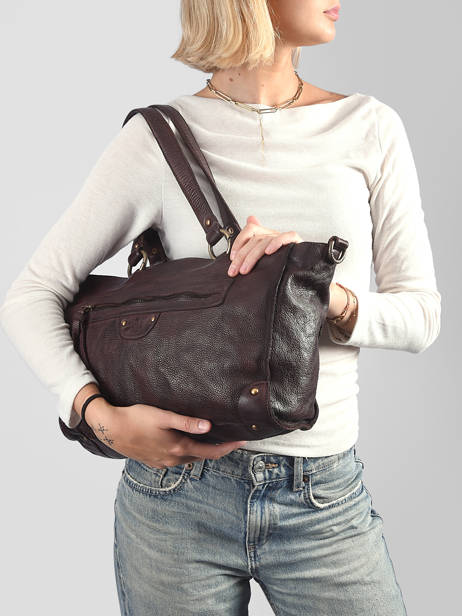 Sac Bandoulière Heritage Cuir Biba Marron heritage AKA2L vue secondaire 1