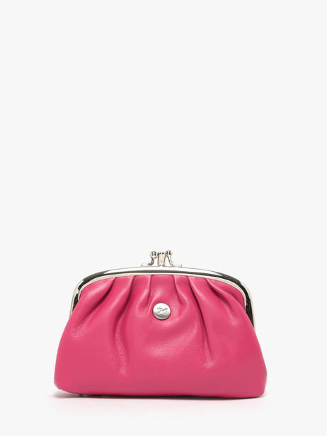 Coin Purse Leather Hexagona Pink coconut E77271