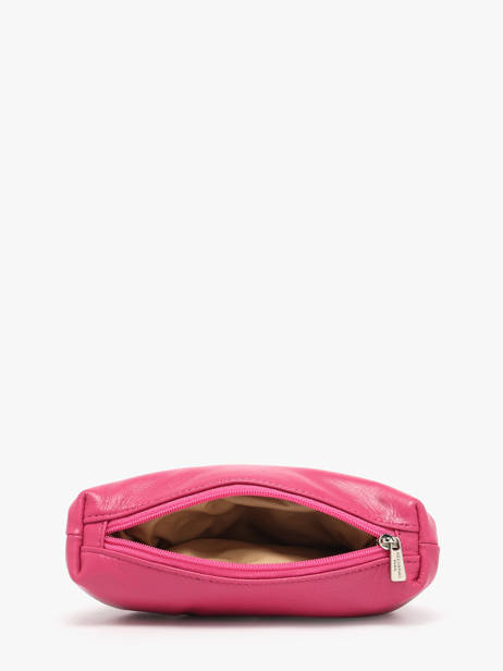 Coin Purse Leather Hexagona Pink coconut E77271 other view 2