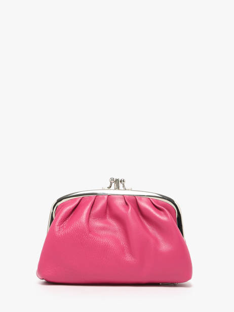 Coin Purse Leather Hexagona Pink coconut E77271 other view 3