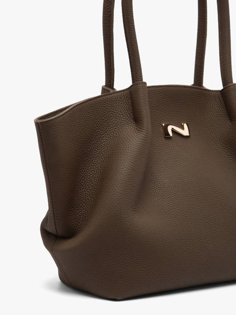 Leather Galatée Shoulder Bag Nathan baume Brown nymphea 3 other view 2