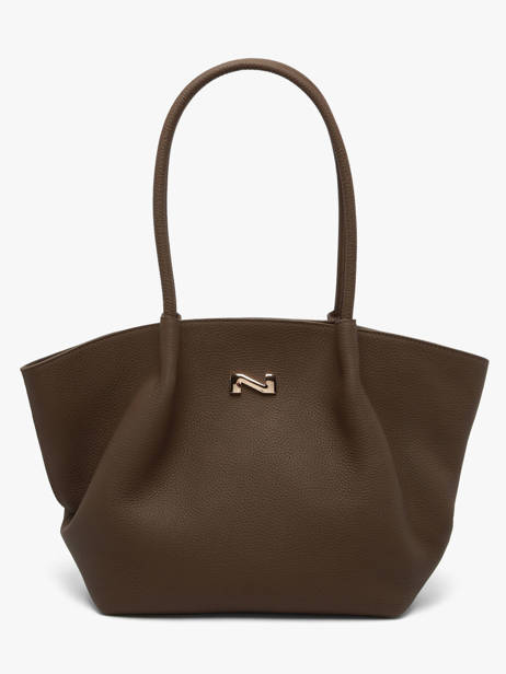 Leather Galatée Shoulder Bag Nathan baume Brown nymphea 3