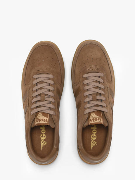 Sneakers In Leather Gola Brown men CMB571CF other view 3