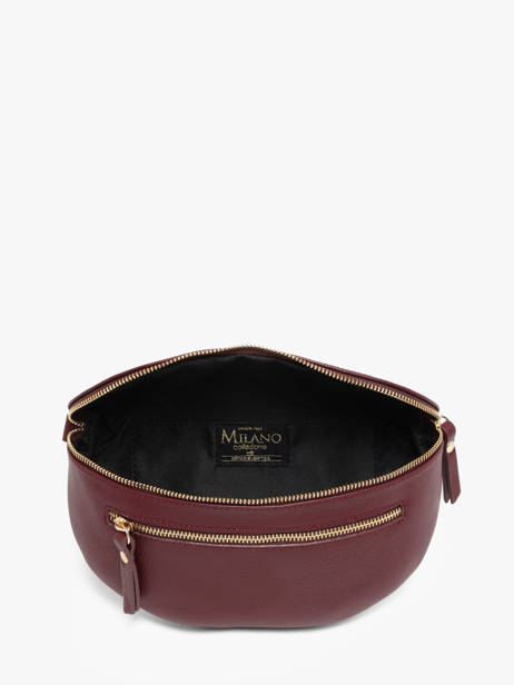 Sac Banane Cuir Milano Marron caviar CA23111O vue secondaire 3
