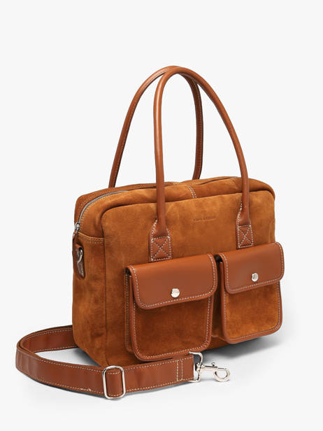 A4 Size Satchel La Suite Leather Paul marius Brown la suite DANDYSUI other view 2