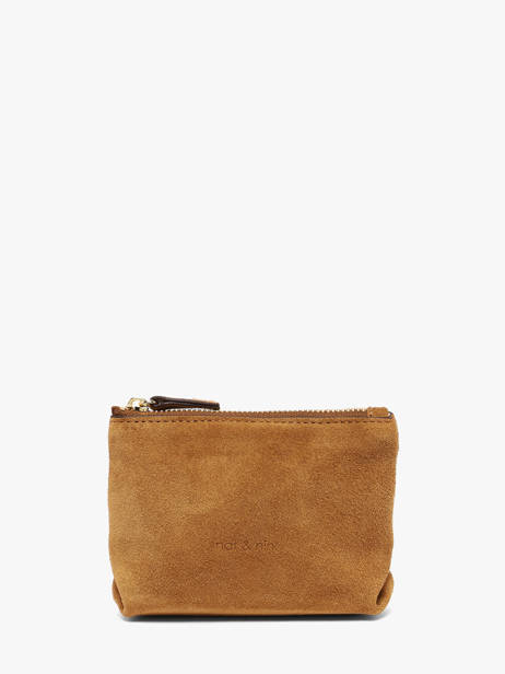 Coin Purse Leather Nat et nin Brown vintage ANY