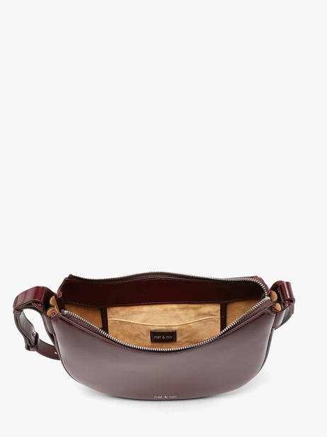 Sac Bandoulière Vintage Cuir Nat et nin Rouge vintage LUNE vue secondaire 4